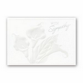 With Sympathy Sympathy Card - Silver Lined White Fastick  Envelope